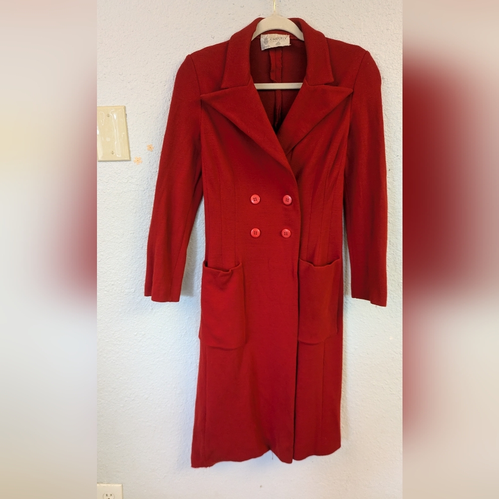 1960s Mod Double Breasted Duster Coat